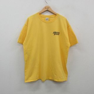 XL★古着 半袖 ビンテージ Tシャツ メンズ 00年代 00s mello Yello 大きいサイズ コットン クルーネック 黄 イエロー 24feb19 中古(Tシャツ/カットソー(半袖/袖なし))