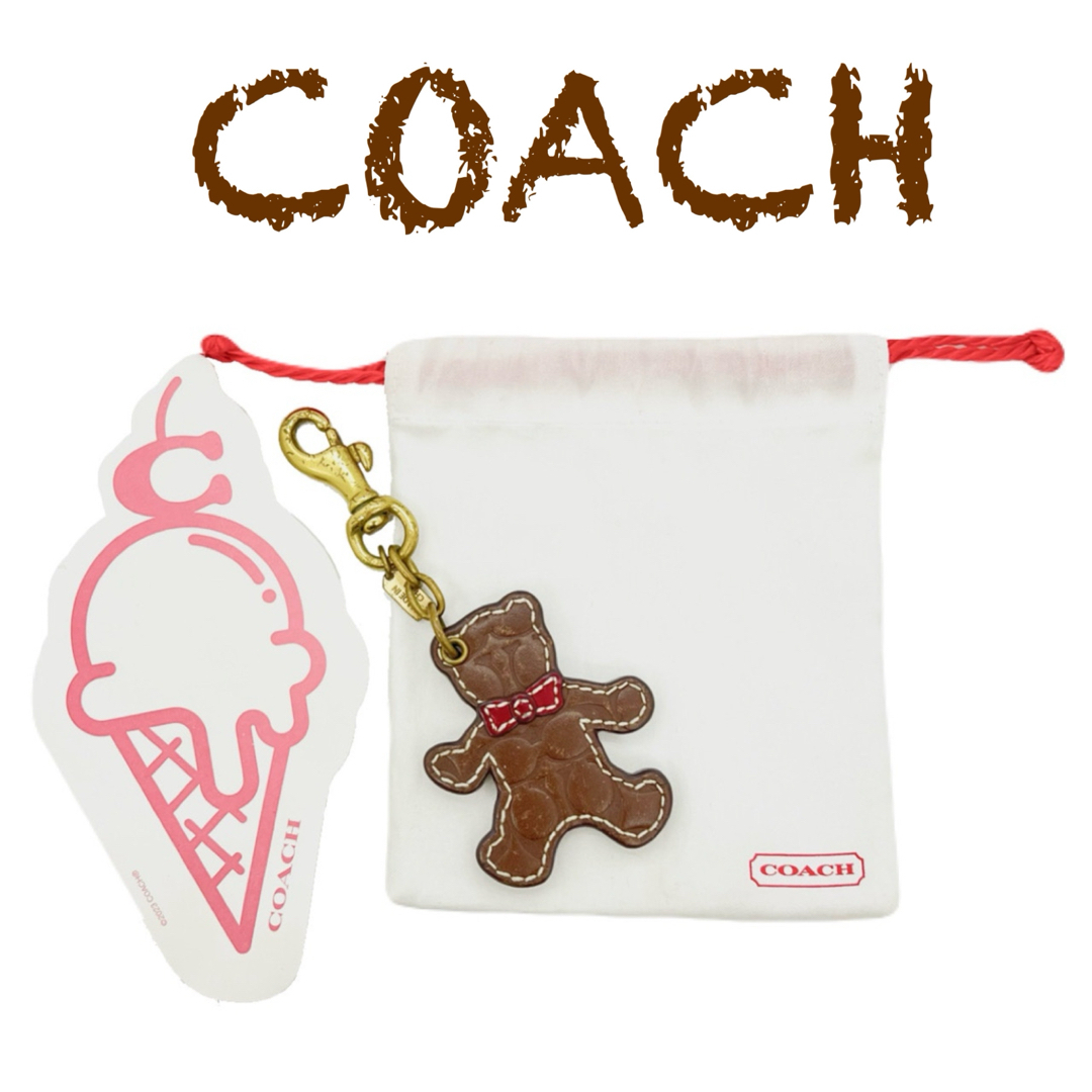 COACH(コーチ)のコーチ ベアチャーム 巾着 メモ帳 ノベルティ レディースのファッション小物(キーホルダー)の商品写真