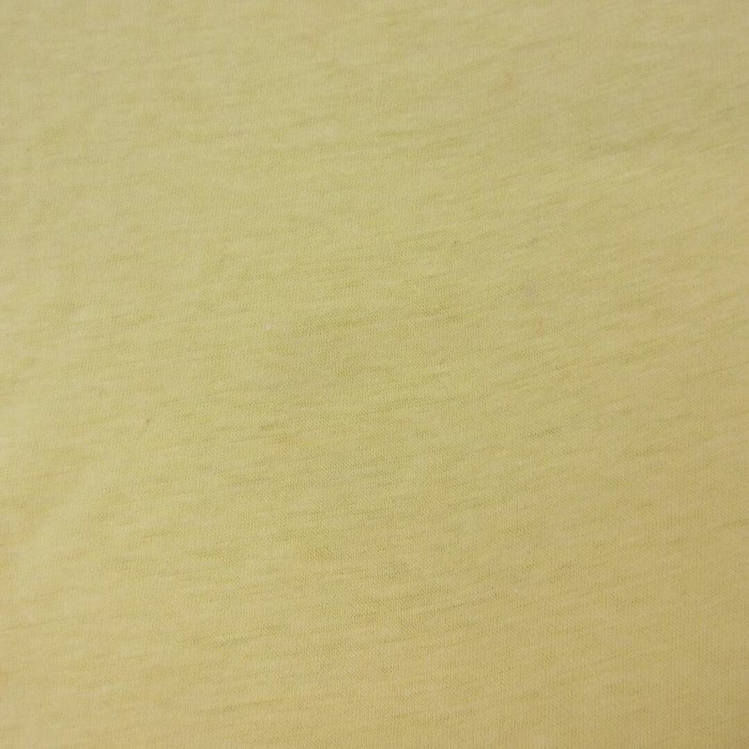 S★古着 半袖 ビンテージ Tシャツ メンズ 80年代 80s 人 プラシッド クルーネック USA製 黄 イエロー 24feb20 中古 メンズのトップス(Tシャツ/カットソー(半袖/袖なし))の商品写真