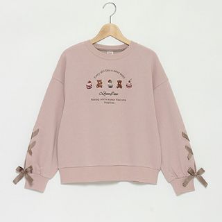 メゾピアノジュニア(mezzo piano junior)のプチフール刺しゅうトレーナー　メゾピアノ(Tシャツ/カットソー)