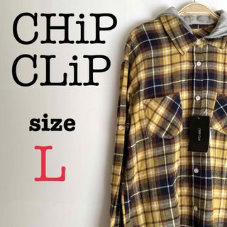 CHiP CLiP チップクリップ【L】レディース　チェック柄シャツ　新品未使用(シャツ/ブラウス(長袖/七分))