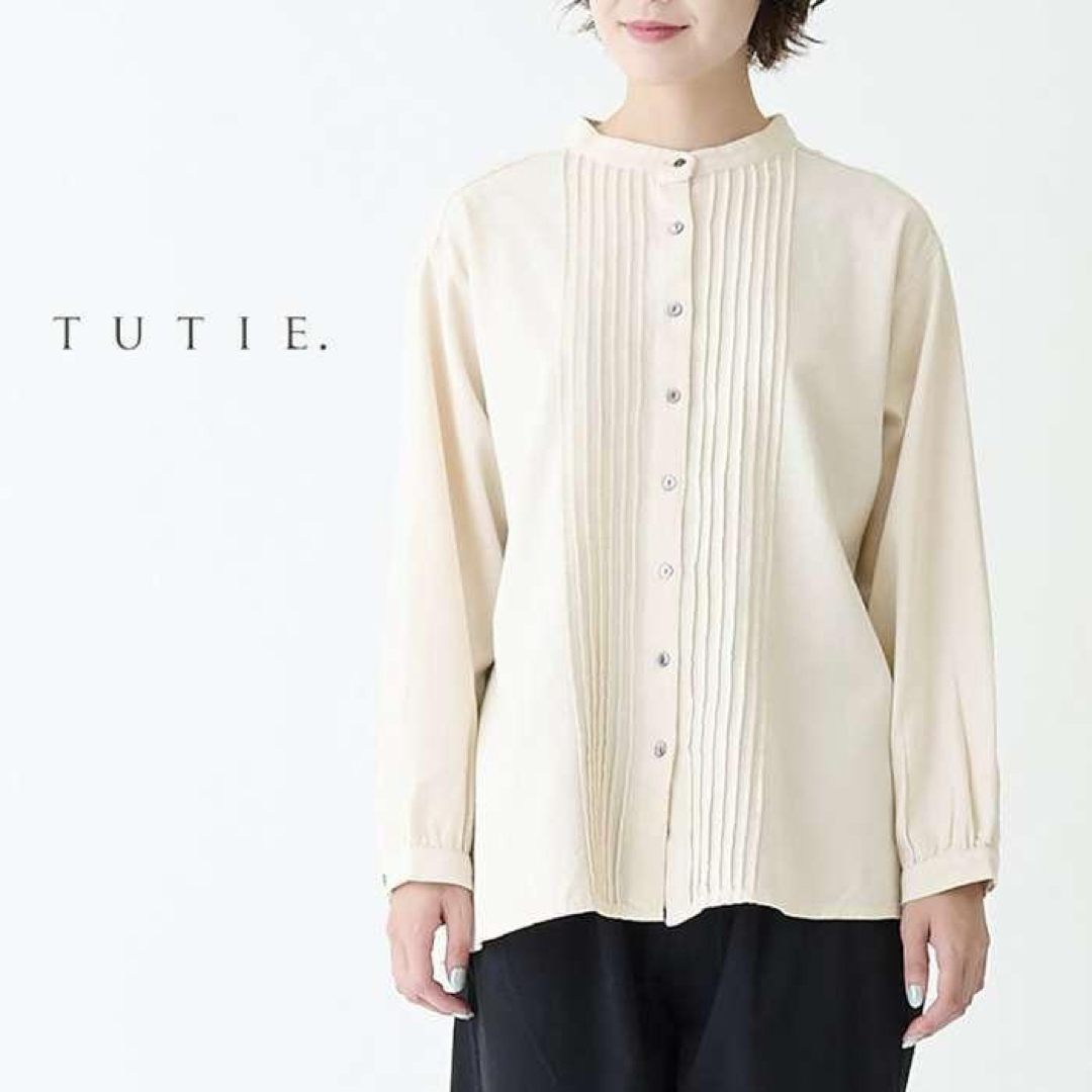 nest Robe(ネストローブ)の新品 TUTIE. ツチエ コットンツイル起毛ピンタックブラウス レディースのトップス(シャツ/ブラウス(長袖/七分))の商品写真