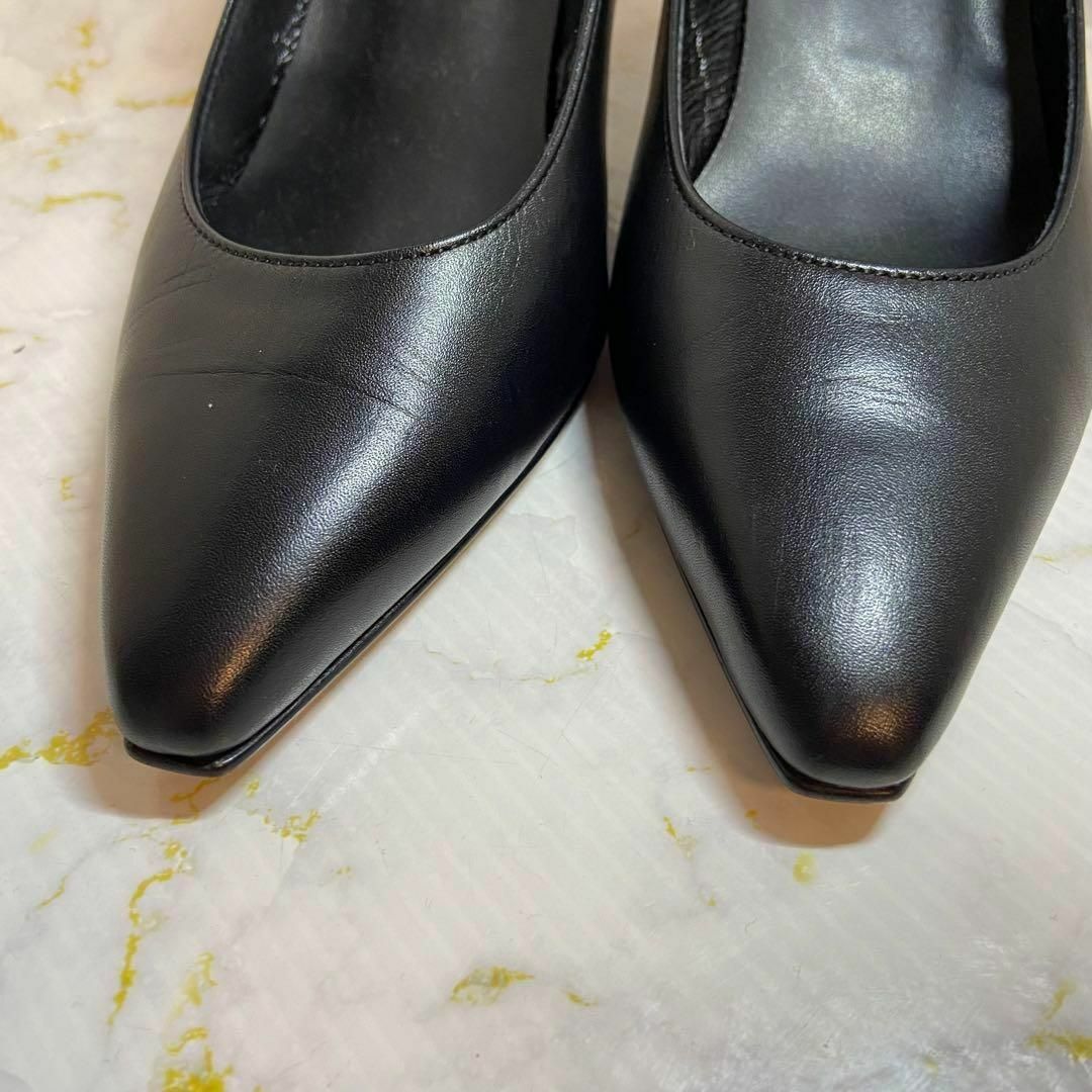 DIANA(ダイアナ)の✨オフィス用に最適✨DIANA ダイアナ ブラックレザーパンプス 22.5cm レディースの靴/シューズ(ハイヒール/パンプス)の商品写真