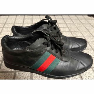 グッチ(Gucci)のグッチGUCCIレザースニーカー黒(スニーカー)