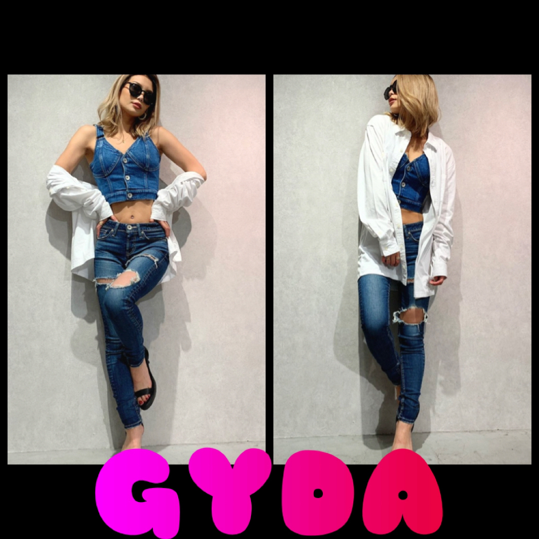 GYDA - GYDA ジェイダ アッパークラッシュスキニーデニムパンツの通販 