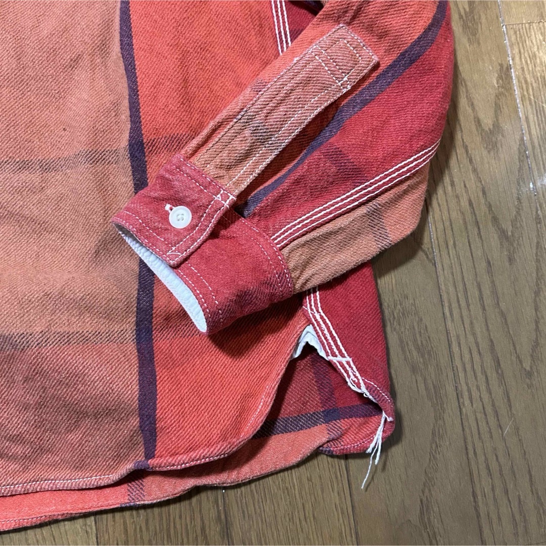SAMURAI JEANS(サムライジーンズ)のXLサイズ！日本製 サムライジーンズ 古着チンスト付きヘヴィネルワークシャツ メンズのトップス(シャツ)の商品写真