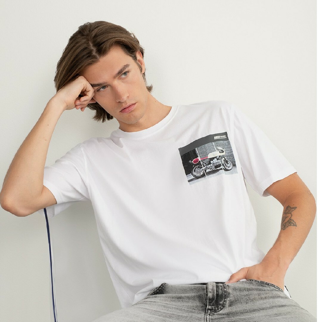 BOSS(ボス)の大谷選手愛用BOSS コットンジャージーTシャツ バイクプリント XL メンズのトップス(Tシャツ/カットソー(半袖/袖なし))の商品写真