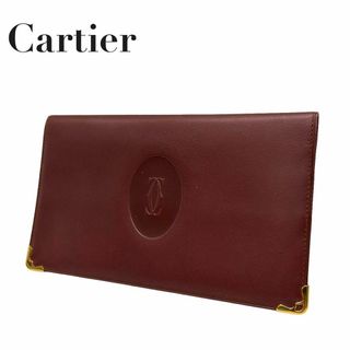 カルティエ(Cartier)のCartier カルティエ　w1 マストライン　札入れ　長財布　ボルドー(Tシャツ(半袖/袖なし))