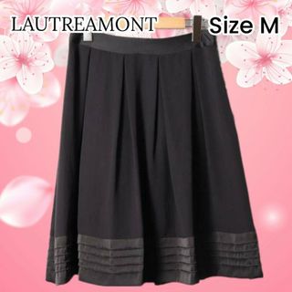 LAUTREAMONT - 【月末セール】LAUTREAMONT　ロートレアモン　ひざ丈スカート　黒　Ｍ