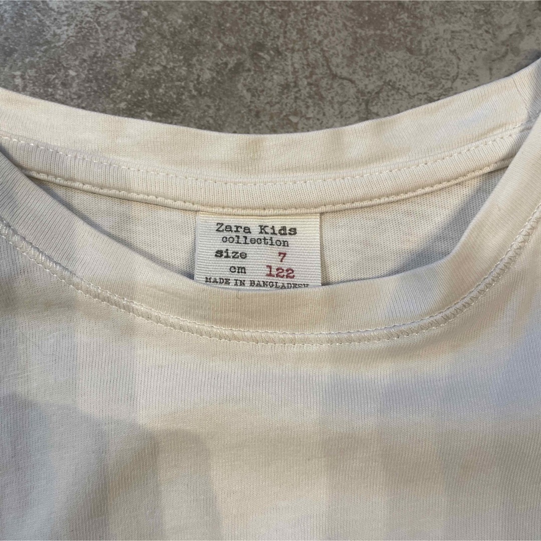 ZARA KIDS(ザラキッズ)のロゴT 2枚　120 キッズ/ベビー/マタニティのキッズ服男の子用(90cm~)(Tシャツ/カットソー)の商品写真