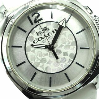 コーチ(COACH)の美品 COACH コーチ G 腕時計 レディース アナログ シグネチャー 白(腕時計(アナログ))