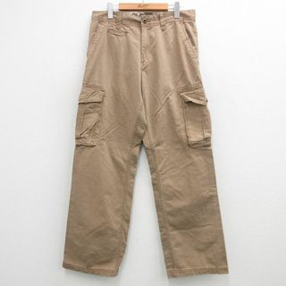 オールドネイビー(Old Navy)のW33★古着 オールドネイビー OLD NAVY カーゴ パンツ メンズ コットン ベージュ カーキ 24feb21 中古 ボトムス ロング(ワークパンツ/カーゴパンツ)