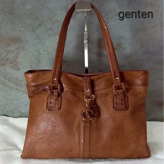 ゲンテン(genten)のゲンテン　genten　ハンドバッグ　レザー　ブラウン(ハンドバッグ)