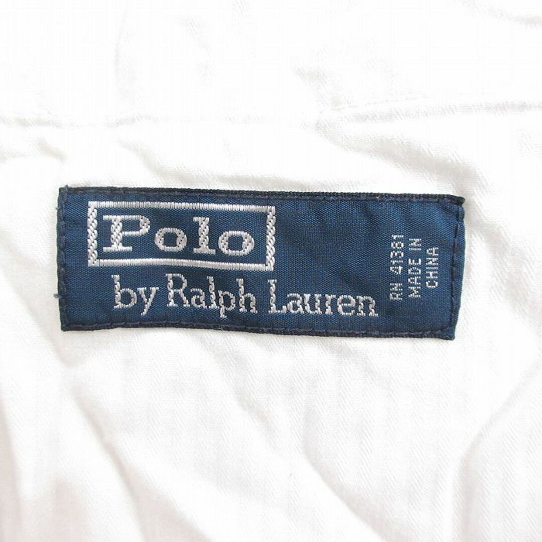 Ralph Lauren(ラルフローレン)のW40★古着 ラルフローレン Ralph Lauren ブランド ショート パンツ ショーツ メンズ 90年代 90s 大きいサイズ コットン 白他 ホワイト ストライプ 【spe】 24feb24 中古 ボトムス 短パン ショーパン ハーフ メンズのパンツ(ワークパンツ/カーゴパンツ)の商品写真