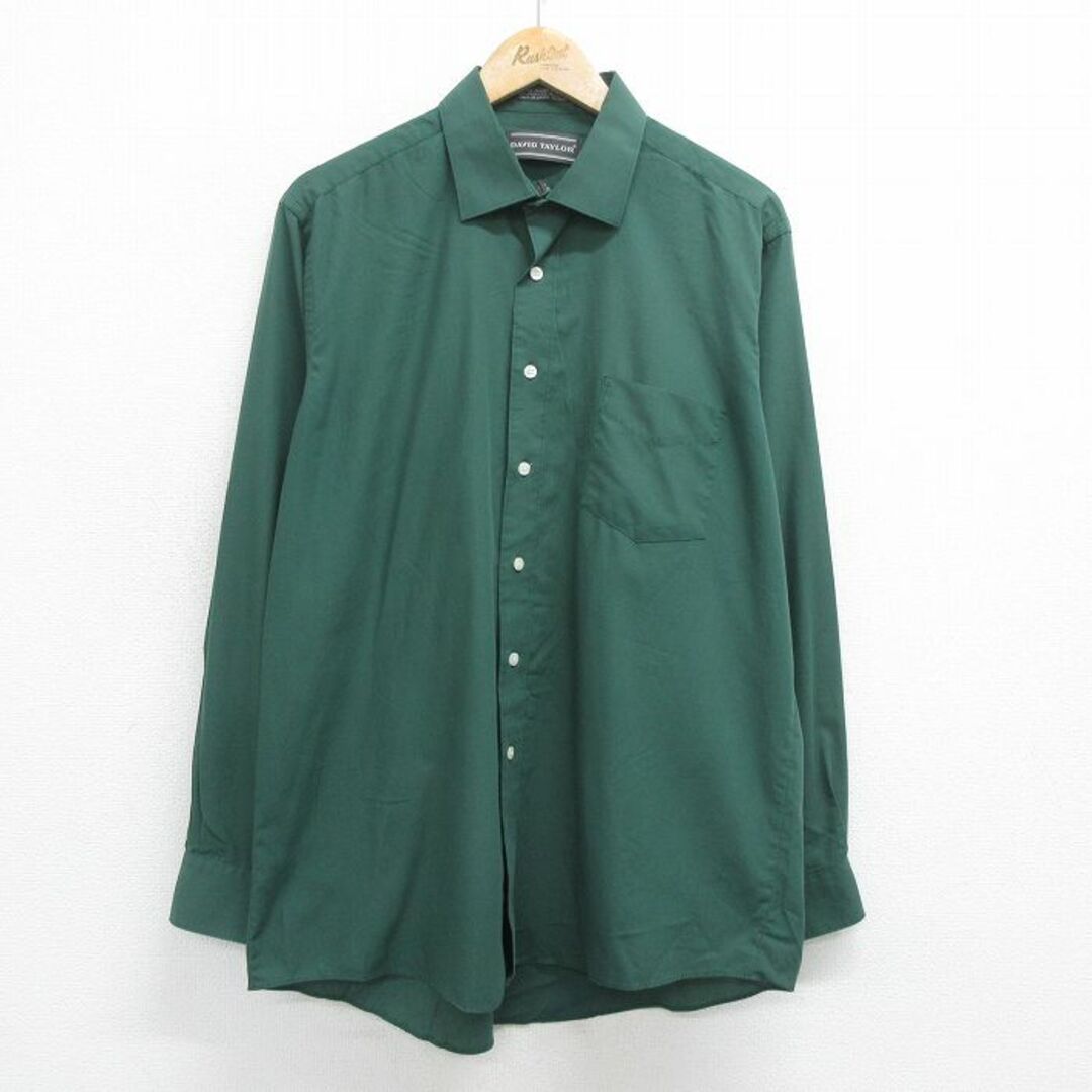 XL★古着 長袖 シャツ メンズ 90年代 90s デビッドテイラー 緑 グリーン 24feb21 中古 トップス メンズのトップス(シャツ)の商品写真