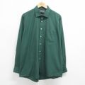 XL★古着 長袖 シャツ メンズ 90年代 90s デビッドテイラー 緑 グリ…