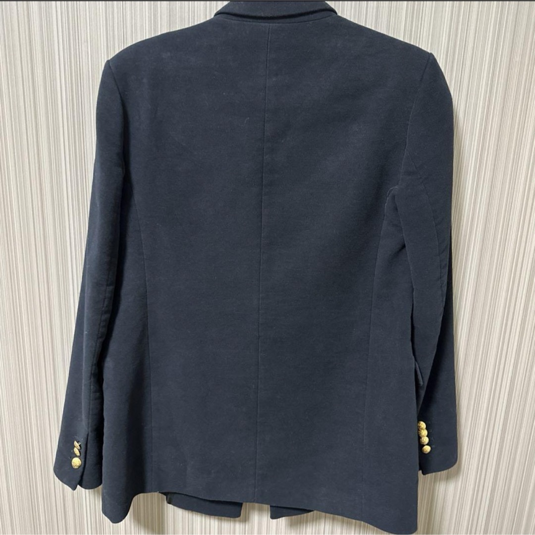 ZARA(ザラ)のZARA ベロア素材 ジャケット ネイビー S レディースのジャケット/アウター(テーラードジャケット)の商品写真