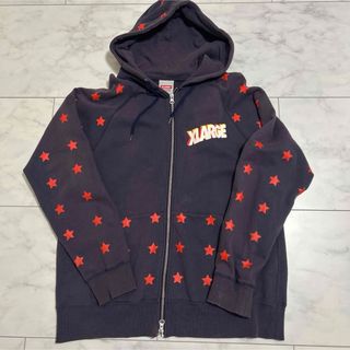 エクストララージ(XLARGE)のX-LARGE フルジップ パーカー 星柄(パーカー)