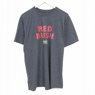 XL★古着 半袖 Tシャツ メンズ レッドブッシュ ブッシュミルズ クルーネック 濃グレー 霜降り 24feb21 中古(Tシャツ/カットソー(半袖/袖なし))