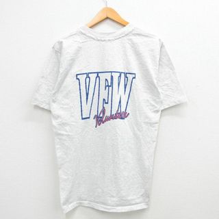 L★古着 半袖 ビンテージ Tシャツ メンズ 90年代 90s VEW ボランティア クルーネック 薄グレー 霜降り 24feb22 中古(Tシャツ/カットソー(半袖/袖なし))