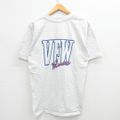 L★古着 半袖 ビンテージ Tシャツ メンズ 90年代 90s VEW ボランティア クルーネック 薄グレー 霜降り 24feb22 中古