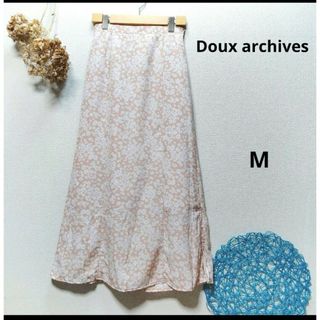 ドゥアルシーヴ(Doux archives)のDoux archives ドゥアルシーヴ　単色花デシンスカート　ロングスカート(ロングスカート)