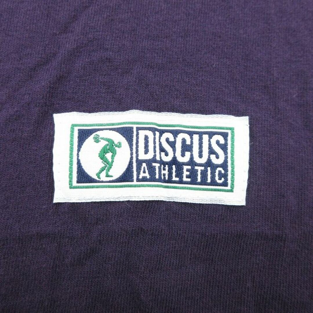 DISCUS(ディスカス)のXL★古着 ディスカス 半袖 ビンテージ Tシャツ メンズ 00年代 00s 無地 胸ポケット付き コットン クルーネック 紫 パープル 24feb23 中古 メンズのトップス(Tシャツ/カットソー(半袖/袖なし))の商品写真