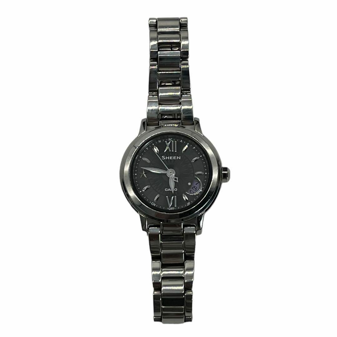 CASIO(カシオ)のCASIO　カシオ　シーン　ソーラー　腕時計　レディース　黒文字盤　稼働中 メンズの時計(金属ベルト)の商品写真