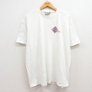 リー(Lee)のXL★古着 リー Lee 半袖 ビンテージ Tシャツ メンズ 90年代 90s ポラロイド 大きいサイズ コットン クルーネック USA製 白 ホワイト 【spe】 24feb24 中古(Tシャツ/カットソー(半袖/袖なし))