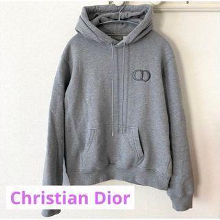 クリスチャンディオール(Christian Dior)のクリスチャンディオール パーカー Sサイズ グレー CDロゴ(パーカー)