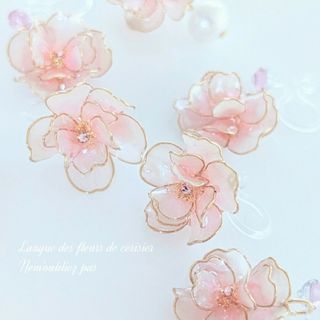 八重桜❀ノンホールピアス//パーツ変更可