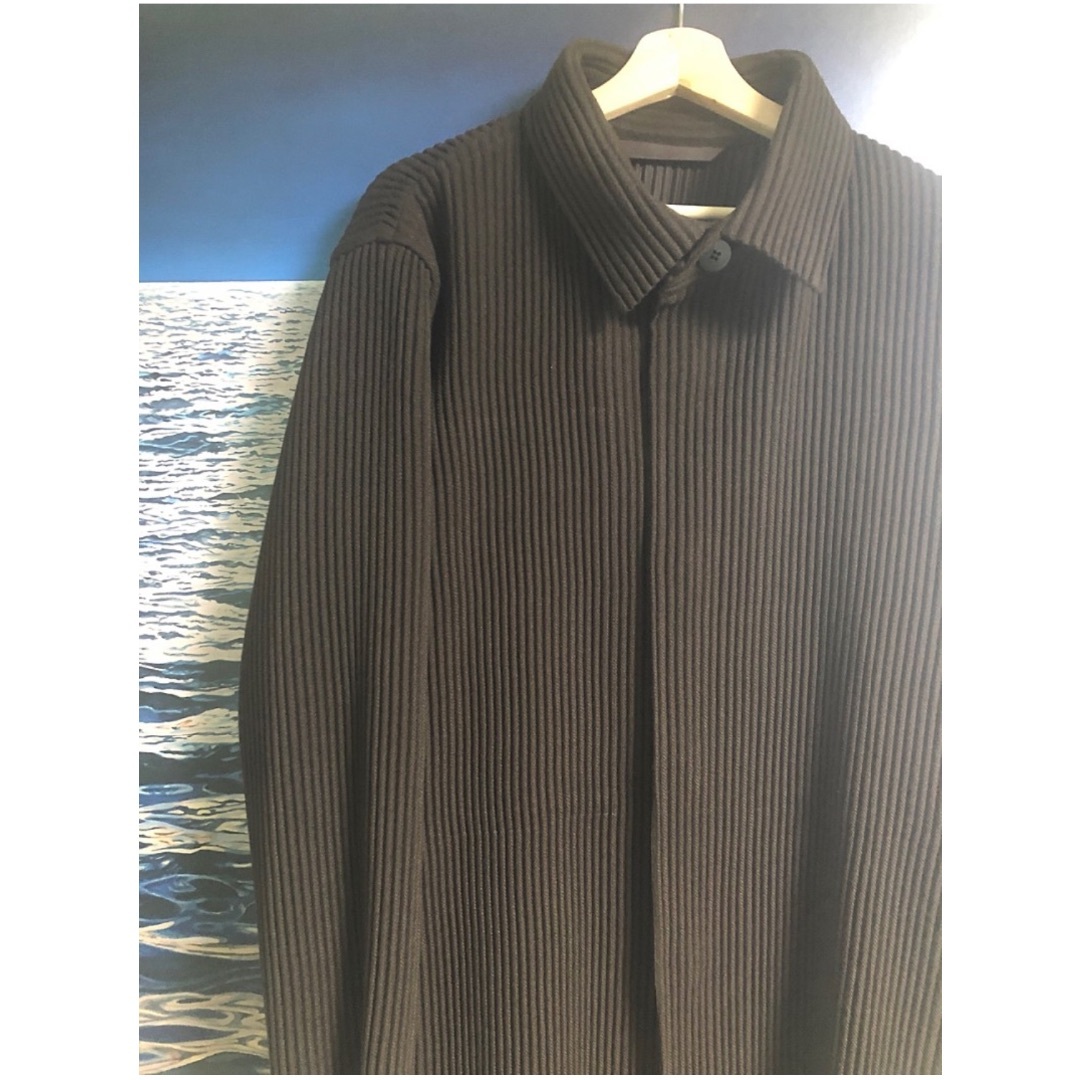 オムプリッセ HOMME PLISSE ステンカラーコート　サイズ3 メンズのジャケット/アウター(ステンカラーコート)の商品写真