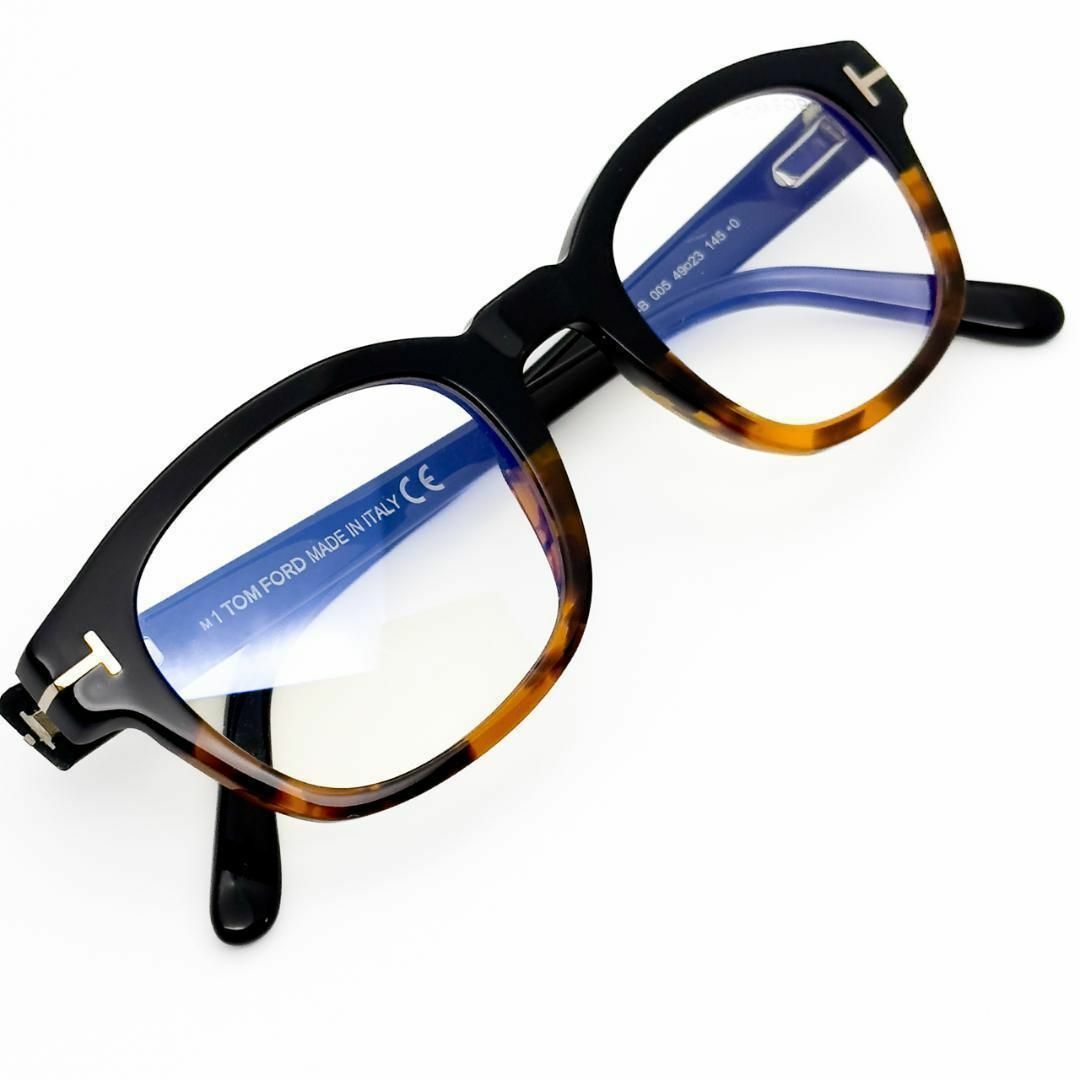 TOM FORD EYEWEAR(トムフォードアイウェア)の【新品/匿名】トムフォード PCメガネ TF5808 ブラック ハバナ イタリア メンズのファッション小物(サングラス/メガネ)の商品写真