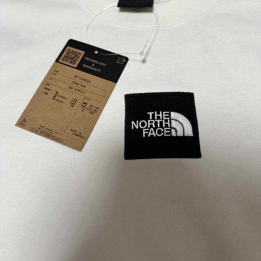 THE NORTH FACE(ザノースフェイス)のTHE NORTH FACE スウェット クルー オフホワイト Lサイズ メンズのトップス(スウェット)の商品写真