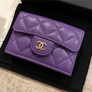 シャネル(CHANEL)のCHANEL シャネル 三つ折り財布 AP0230 パープル(財布)