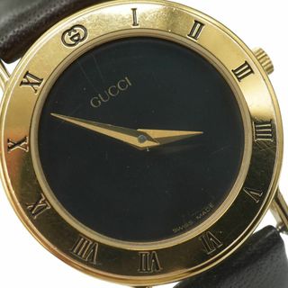 グッチ(Gucci)の【電池交換済】GUCCI　グッチ　G2　アンティーク　腕時計　レディース　黒(腕時計(アナログ))