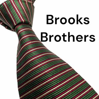 ブルックスブラザース(Brooks Brothers)の654 美品　Brooks Brothers ネクタイ　ボーダー　厚め　アメリカ(ネクタイ)