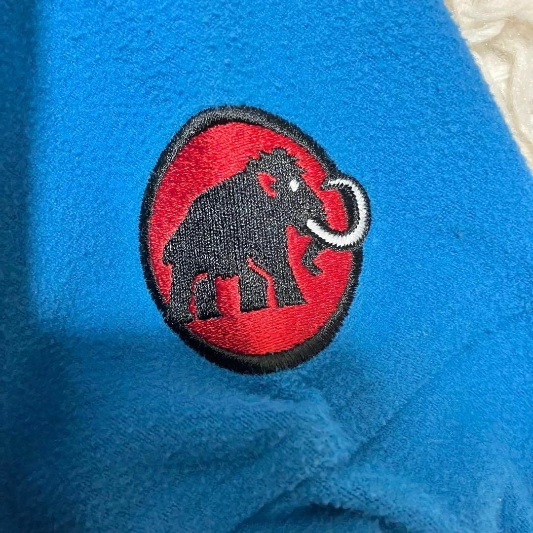 Mammut(マムート)の良品✨マムート フリース ジャケット ジップアップ マンモス 刺繍 ロゴ 青 M レディースのジャケット/アウター(ブルゾン)の商品写真