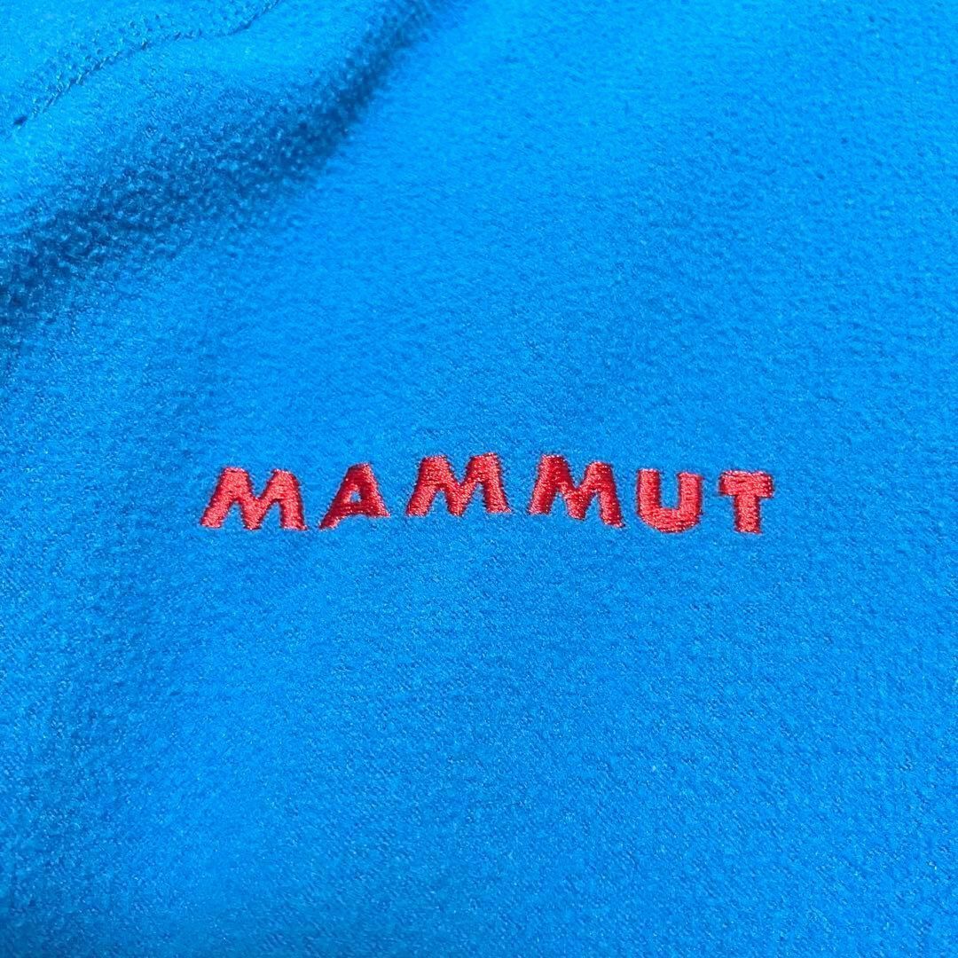 Mammut(マムート)の良品✨マムート フリース ジャケット ジップアップ マンモス 刺繍 ロゴ 青 M レディースのジャケット/アウター(ブルゾン)の商品写真