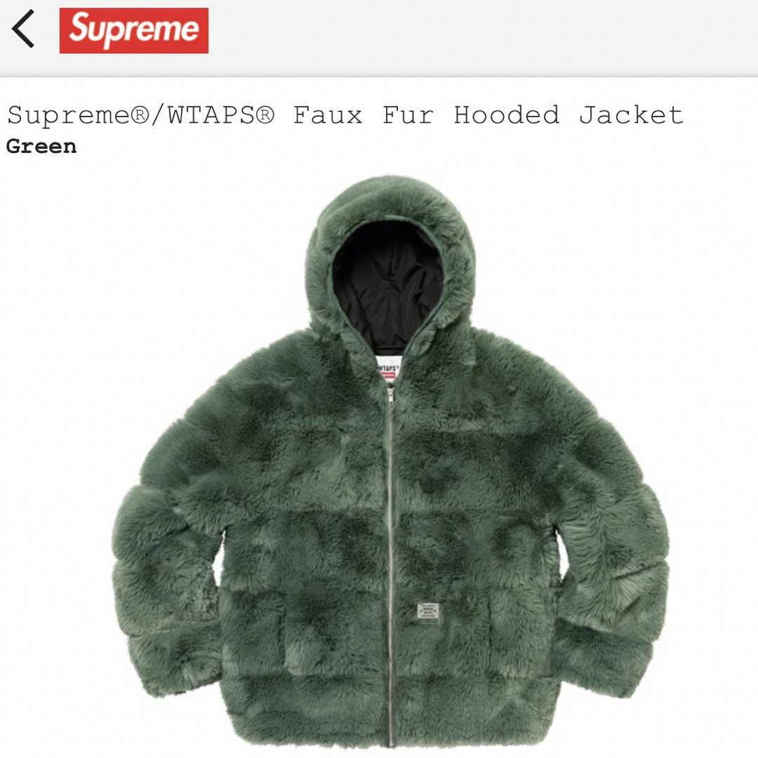 Supreme - Supreme®/WTAPS® Faux Fur Hooded Jacketの通販 by Supreme - Supreme®/WTAPS® Faux Fur Hooded Jacketの通販 by