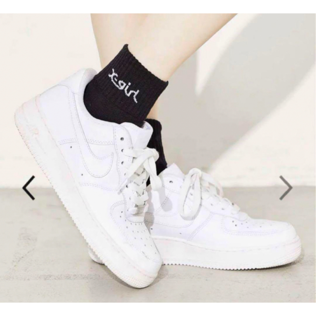 X-girl(エックスガール)のLOGO 2P SOCKS  X-girl エックスガール ソックス 通学  レディースのレッグウェア(ソックス)の商品写真