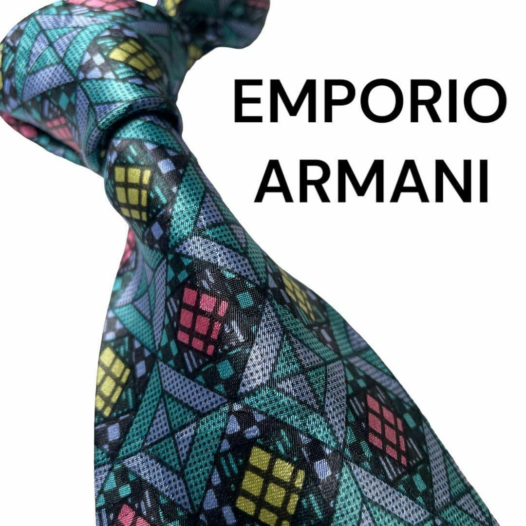 Emporio Armani(エンポリオアルマーニ)の657 美品　EMPORIO ARMANI ネクタイ　総柄　光沢　高級感 メンズのファッション小物(ネクタイ)の商品写真