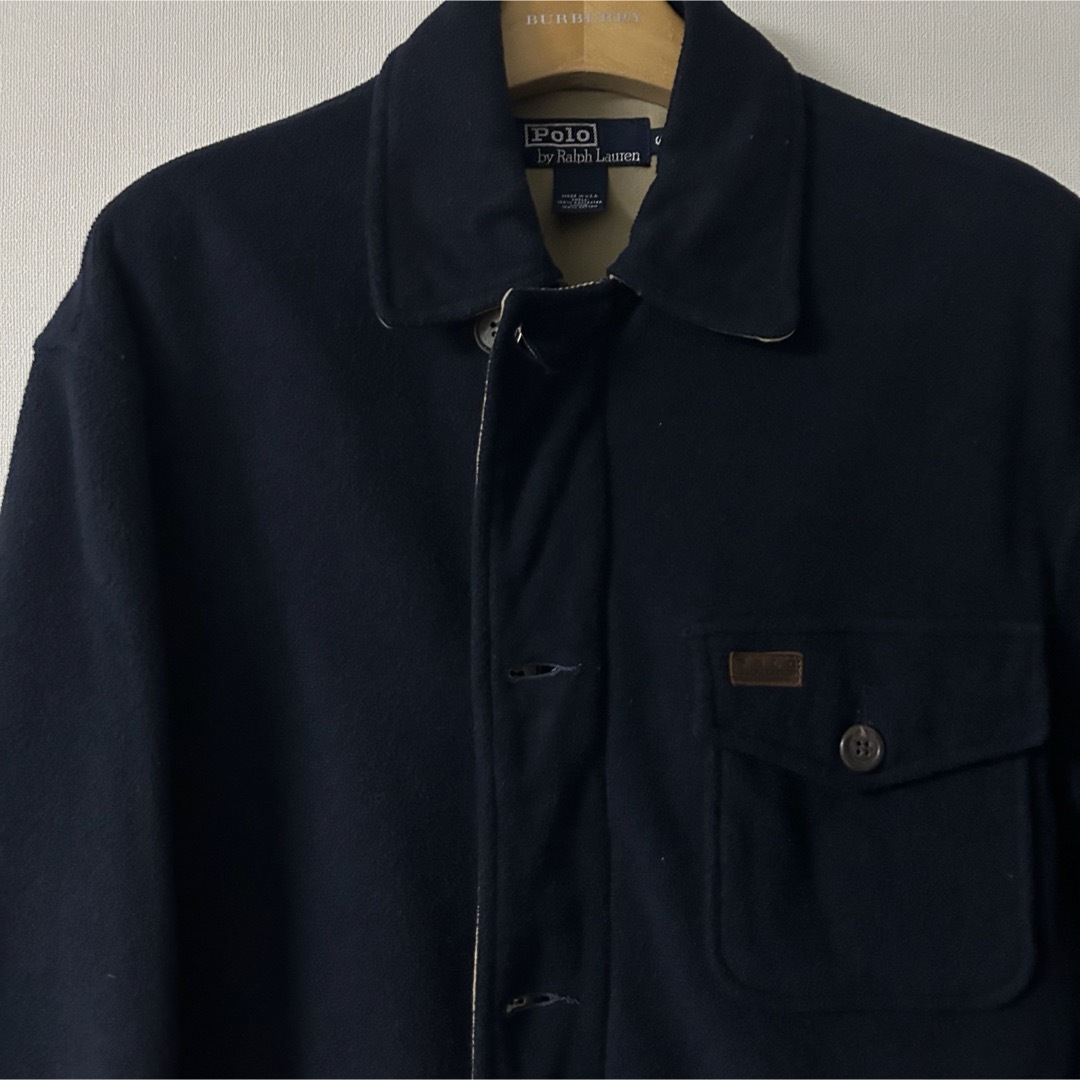 Ralph Lauren(ラルフローレン)の希少90s ラルフローレン　フリースジャケット　コート　USA製POLARTEC メンズのジャケット/アウター(ピーコート)の商品写真