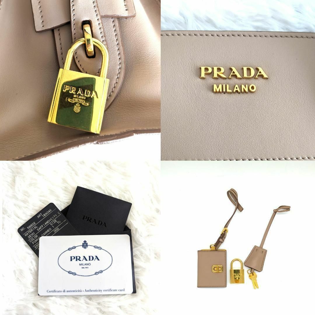 PRADA(プラダ)の【極美品】 プラダ ハンドバッグ 1BA046 サフィアーノ 2WAY ブラウン レディースのバッグ(ハンドバッグ)の商品写真