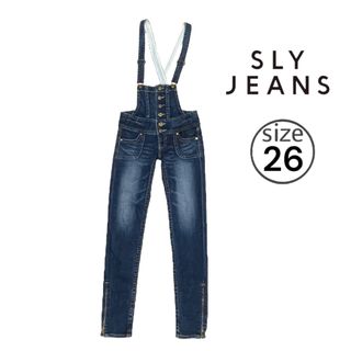 スライ(SLY)のsly jeans スキニー デニム オーバーオール サロペット M(サロペット/オーバーオール)