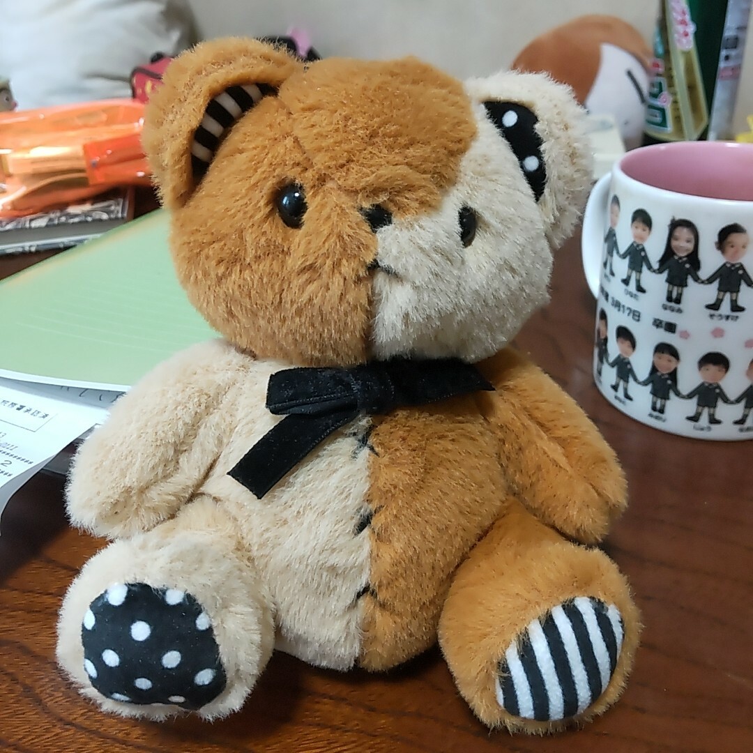 ブラウンの.コラージュの🐻のミニぬいぐるみ🧸 エンタメ/ホビーのおもちゃ/ぬいぐるみ(ぬいぐるみ)の商品写真