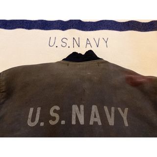 ヴィンテージ(VINTAGE)の超希少&42サイズ!VTG40’s WWII US NAVY デッキフックJKT(その他)