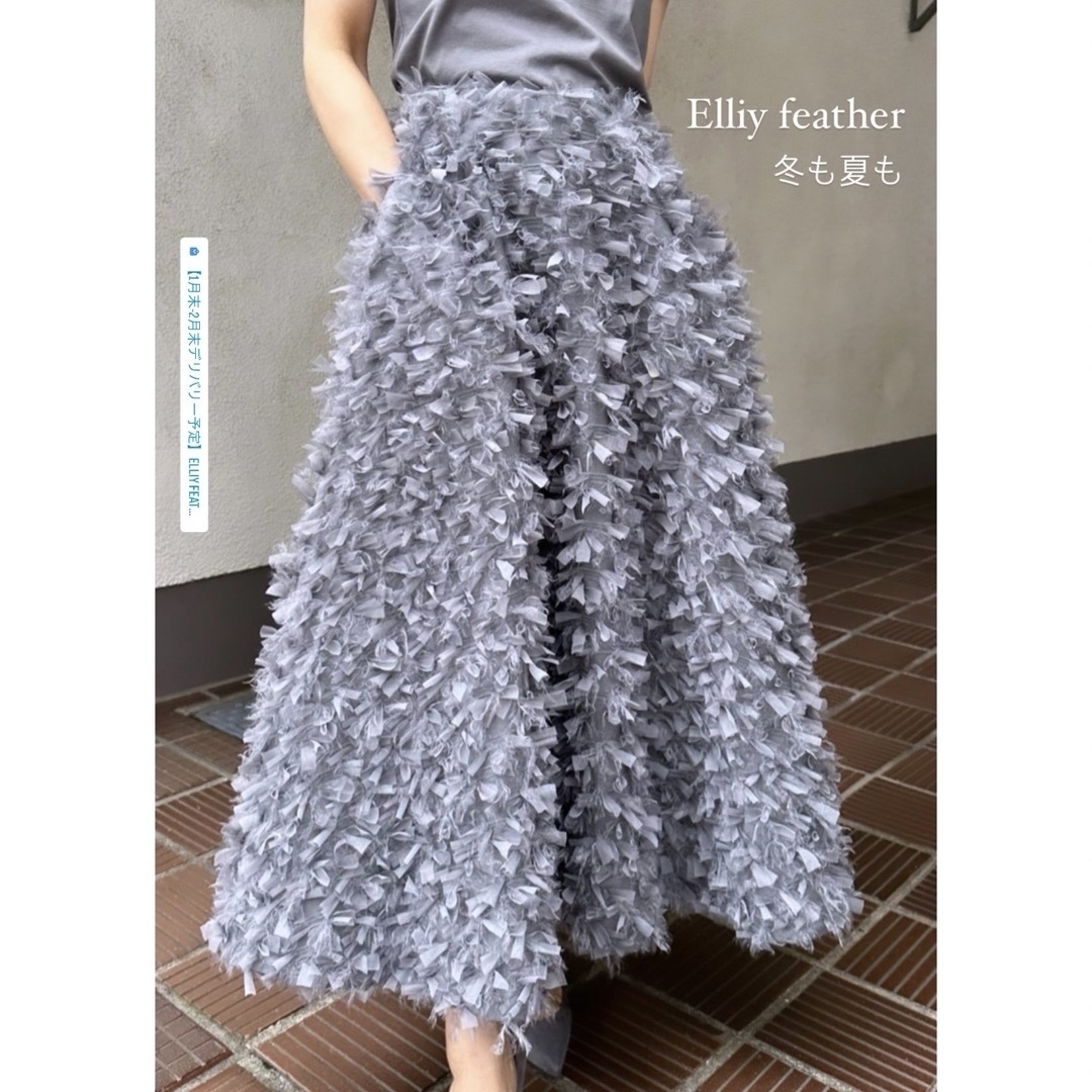 サイズ交換ＯＫ】 SHE Tokyo モケスカート 黒36 feather Elliy