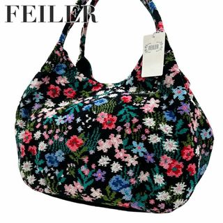 FEILER - 美品　FEILER フェイラー s58 花柄　ハンドバッグ　総柄　毛糸　刺繍