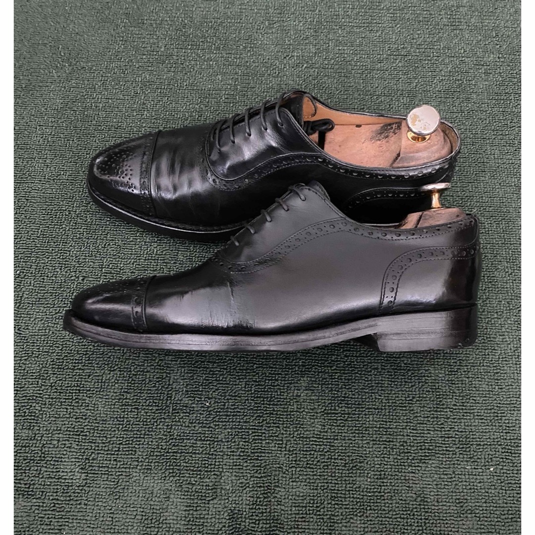 Jalan Sriwijaya(ジャランスリウァヤ)のジャランスリウァヤ　内羽根ストレートチップシューズ　黒　7 メンズの靴/シューズ(ドレス/ビジネス)の商品写真